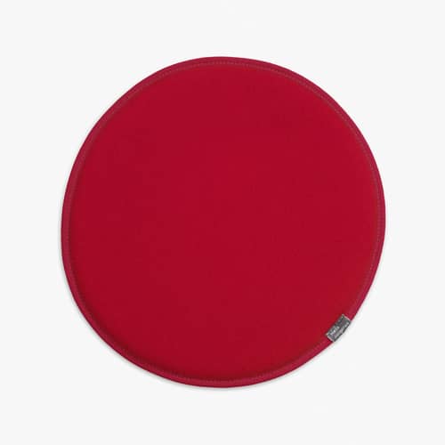 Sitzkissen Seat Dots textil rot / Ø 38 cm - Wendedecke - Vitra - Rot / Klatschmohnrot - Gewebe, Schaumstoff