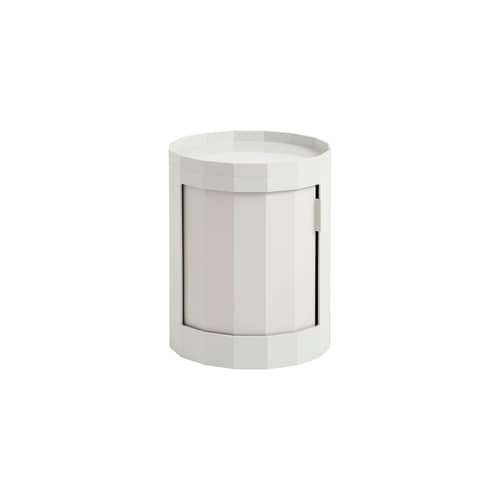 Facet Low Storage plastic material grey / H 48 cm - 1 Door - Hay - Misty Grey - Recycled ABS