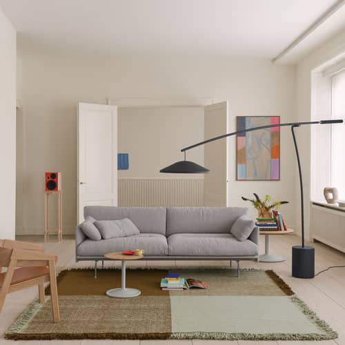 Teppich Verso textil grün / 258 x 258 cm - Muuto - Blassgrün / Warmes Braun - Wolle aus Neuseeland
