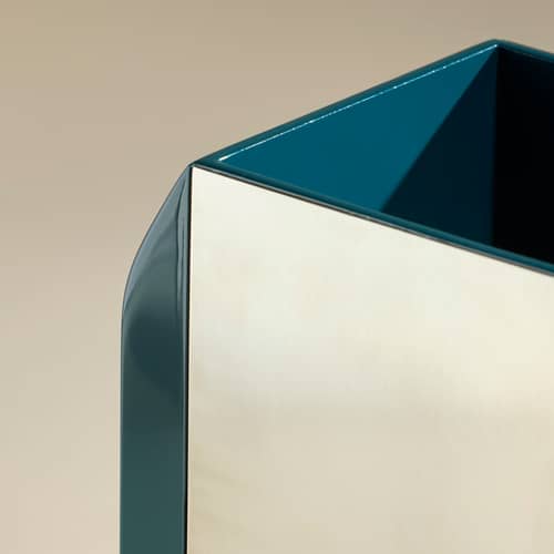 Vase Oscar bleu - Maison Sarah Lavoine - Bleu Sarah / Miroir - Aluminium poli, Résine laquée