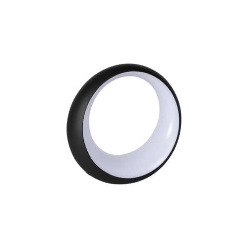 Hoopik LED Wireless rechargeable lamp metal black / Ø 24 cm - Fermob - Liquorice - Aluminium, Polycarbonate