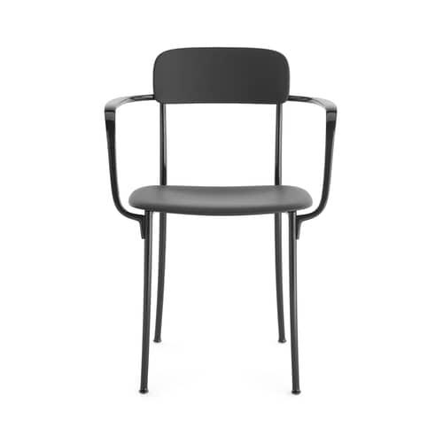 Armlehnstuhl Savoia plastikmaterial grau - Kartell - Anthrazit - bemaltes Aluminium, Technoplymer