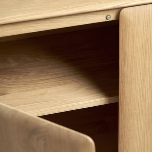Buffet PI bois naturel / L 119 x H 83 cm - Ethnicraft - Chêne huilé - Chêne massif huilé