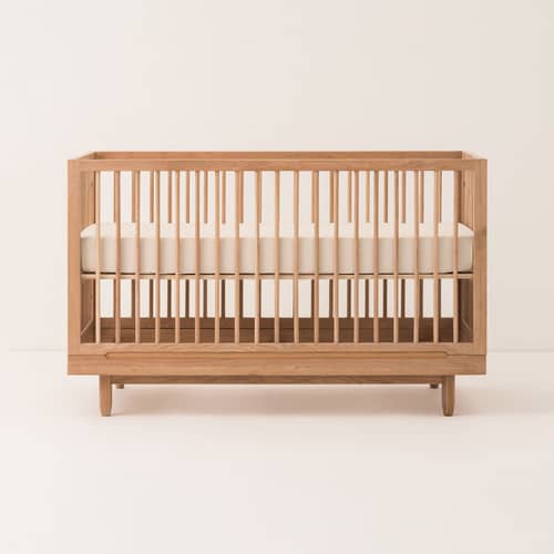 Pure Convertible baby bed natural wood / 75 x 145 cm - NOBODINOZ - Baby bed - Solid oak