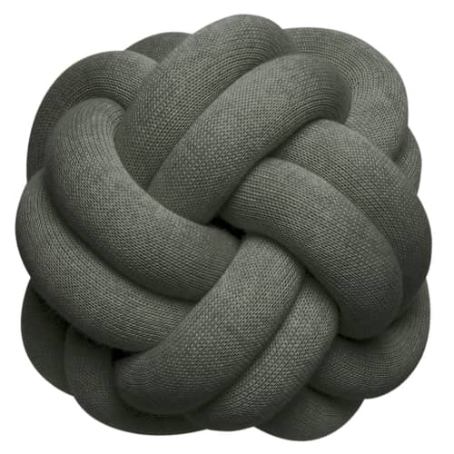 Knot Cushion textile green / Handmade - 30 x 30 cm - Design House Stockholm - Forest green - Acrylic, Wool