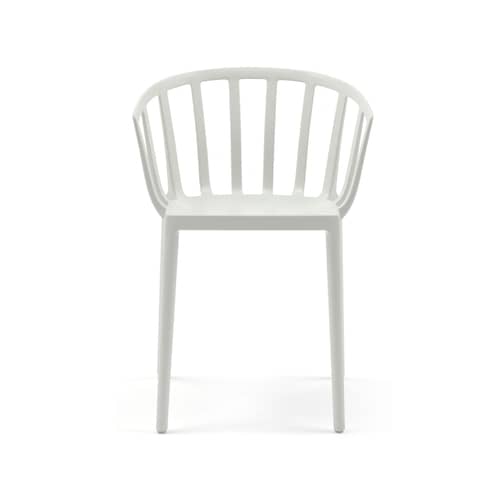 Fauteuil empilable Venice plastique blanc - Kartell - Blanc mat - Technopolymère thermoplastique recyclé