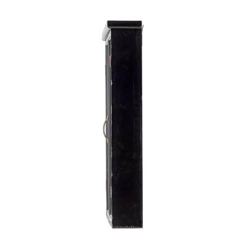Hazem Wall storage wood black / Compartmentalized display case - W 50 x D 14 x H 80 cm - Bloomingville - Burnished black - MDF, Painted Fir, Soak glass