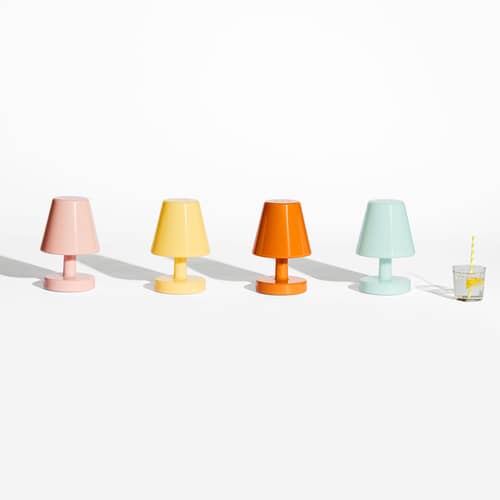 Lampada senza fili ricaricabile Edison The Ambiance materiale plastico giallo / Indoor - H 25 cm - Fatboy - Giallo tenue - policarbonato
