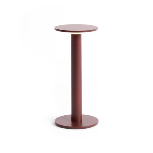Lampe extérieur sans fil rechargeable Host Small / LED - H 22 cm / Fixation magnétique - Hay - Rouge fer - Acier thermolaqué, Aimant, Aluminium thermolaqué
