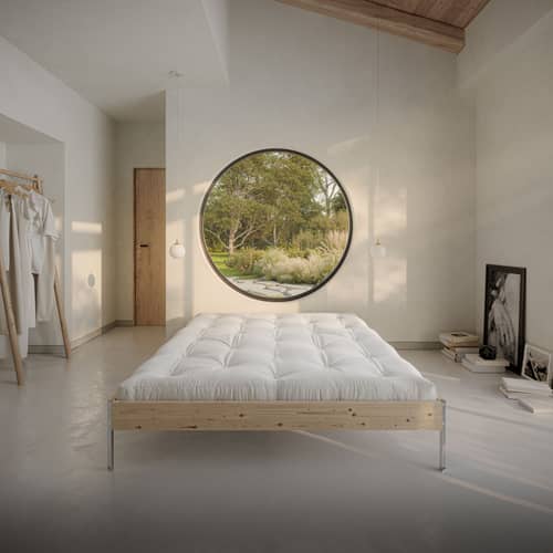 Lit double Core / Pour matelas 160 x 200 cm - KARUP DESIGN - Pour matelas 160 x 200 - Acier galvanisé, Pin massif certifié FSC