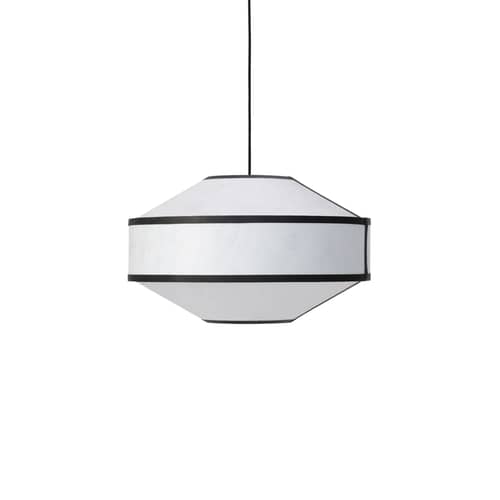 Kite Pendant paper black / Ø 55 cm - Tyvek - NEW WORKS - Black & white - Steel, Tyvek