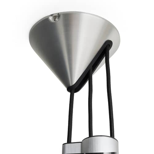 Pendelleuchte Compass metall / Verstellbare Höhe mit Gegengewicht - Ø 43 cm - Hay - Gebürstetes Aluminium - gebürstetes Aluminium