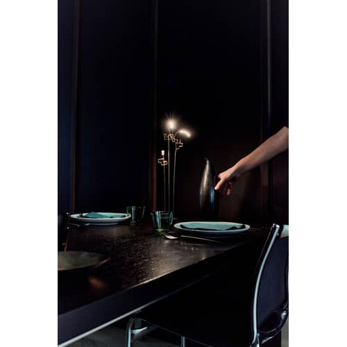 Schnurlosleuchte Boucle LED gold metall / H 47 cm - Aufladbar über USB - DCW éditions - Messing - gebürstetes Naturmessing, Stahl