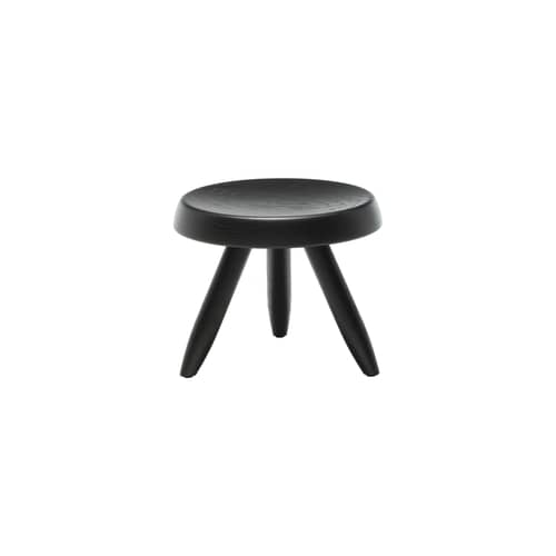 Sgabello Berger legno nero / Charlotte Perriand, 1953-61 - Ø 33 x H 26,7 cm - CASSINA - Nero - Massello di quercia colorato