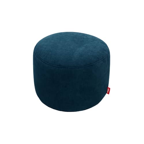 Sitzkissen Point Cord textil blau / Cordsamt - Ø 50 cm / 100% Recycling - Fatboy - Tiefblau - Recycelte EPS-Mikroperlen, Recycelter Cordstoff