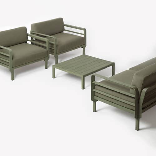 Table basse Maximo vert / 80 x 80 x H 25,5 cm - NARDI - Vert Cactus - Résine fibre de verre