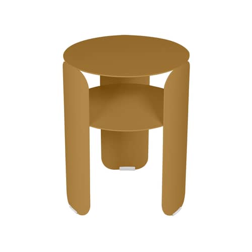 Table d\'appoint Bebop métal jaune / Ø 35 x H 45 cm - Fermob - Pain d\'épices - Acier, Aluminium