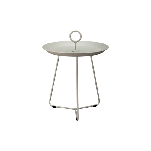 Table d\'appoint Eyelet Small métal beige / Ø 45 x H 46,5 cm - Houe - Beige - Acier thermolaqué