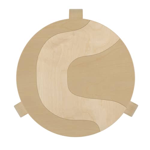 60 Stackable stool natural wood / 3 legs - Artek + Marimekko, 90th anniversary limited edition - ARTEK