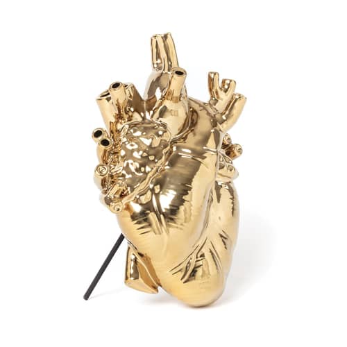 Vase Love in Bloom céramique or métal / H 25 cm - Marcantonio, 2018 - Seletti - Or - Porcelaine peinte