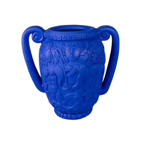 Magna Graecia - Anfora Vase ceramic blue / Ø 52 x H 50 cm / Terracotta - Seletti - Cobalt blue - Terracotta