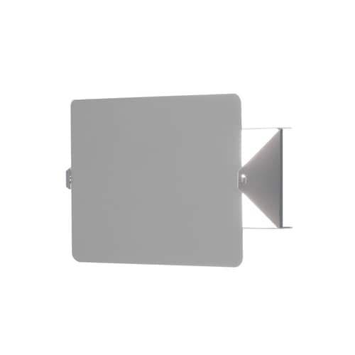 Wandleuchte  metall grau von Charlotte Perriand / Neuauflage des Originals von 1962 - Nemo - Weiß / Drehblende grau - bemaltes Aluminium, bemaltes Metall