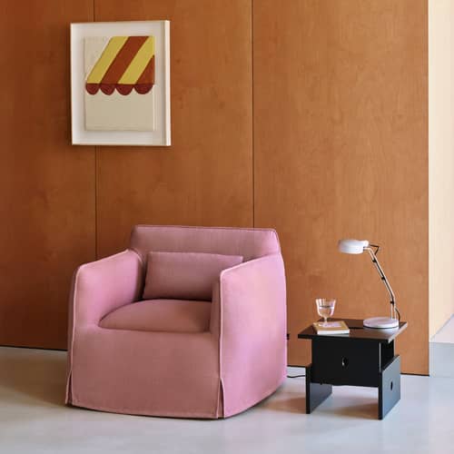 Accessoire / Coussin pour canapés Mimi - 48 x 22 cm - Hay - Rose (tissu Vidar 633) -  Duvet, Mousse de polyuréthane, Tissu