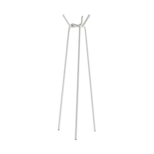 Attaccapanni in piedi Knit metallo bianco / Acciaio - H 161 cm - Hay - bianca - Acciaio laccato