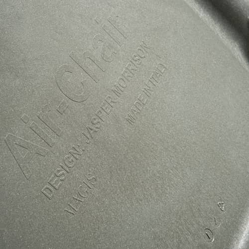 Chaise empilable RE Air-Chair plastique gris / Recyclé - Jasper Morrison, 2000 - Magis - Gris (recyclé) - Plastique recyclé