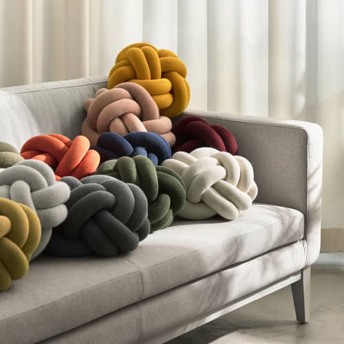Design House Stockholm Knot Cushion - camel | Made In Design UK