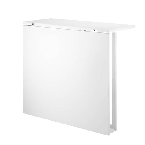 Klapptisch  holz weiß / L 78 x T 96 x H 71 - String Furniture - Weiß / Fuß Weiß - Holzfaserplatte, Stahl