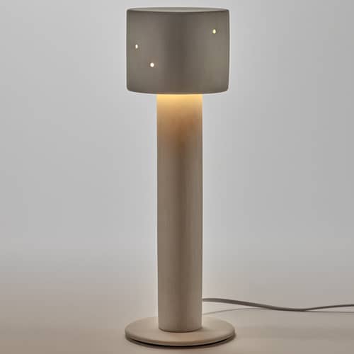 Lampada da tavolo Clara 01 ceramica bianco beige / Gres - Ø 12 x H 39 cm - Serax - n°01 / Bianco - Gres