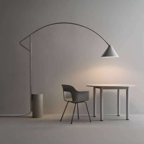 Lampadaire Compass / Extensible, pivotant et orientable - Hay - Aluminium - Aluminium