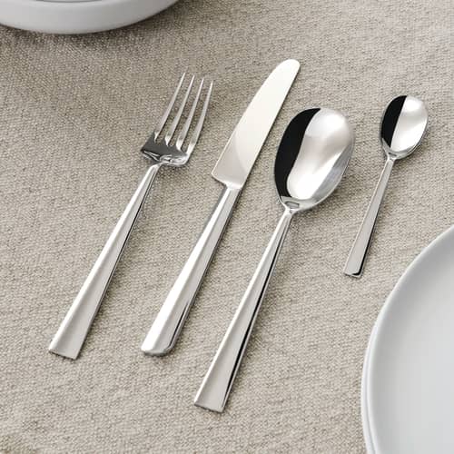 Ménagère Asta métal / 24 couverts - 6 personnes / Seconde vie - Alessi - Acier poli - Acier inoxydable