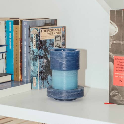 Parfumierte Kerze Stack Fragrances - Blue Note wachs blau / 3 stapelbare Module - Verbrennung 50 Stunden - STAN EDITIONS - Blue Note (würzige Entspannung) - Biologisches Duftöl, Soja-Wachs