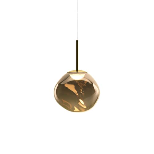 Pendelleuchte Melt Mini plastikmaterial gold / LED - Ø 28 cm / Farbwechsel - Tom Dixon - Bronze - Geblasenes Polycarbonat