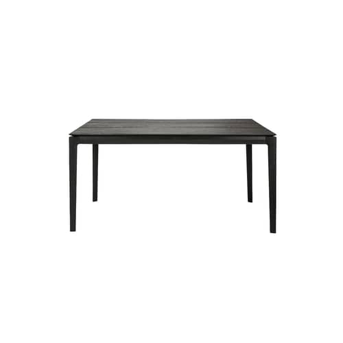rechteckiger Tisch Bok holz schwarz / Eiche massiv  - 160 x 80 cm / 6 Personen - Ethnicraft - 160 x 80 cm / Schwarz - Getöntes Eichenholz