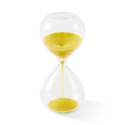 Sablier Ball XXS jaune /  30 sec. - H 8,5 cm - Pols Potten - Jaune - Sable teinté, Verre