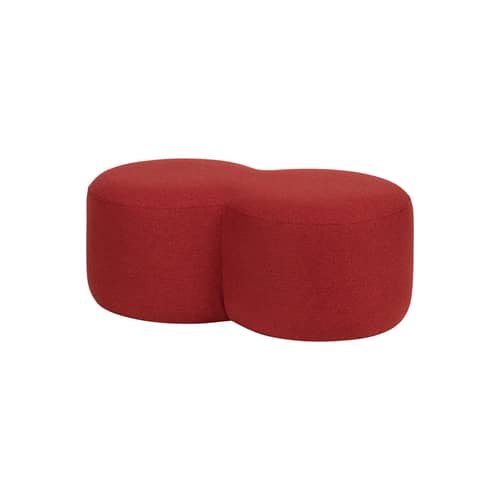 Sitzkissen Umbo textil rot / 88 x 50 x H 36,5 cm - NOO.MA - Rot Klatschmohnrot -  Ouate, Gewebe, Pressspan, Schaumstoff