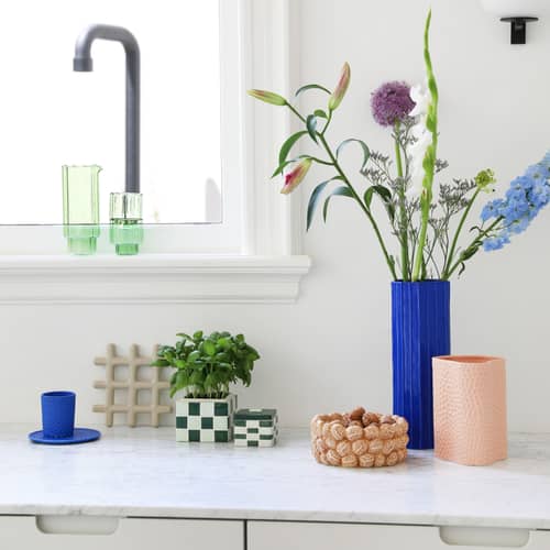 Lashuma Sottopentola 20x20 Cm In Cotone Con Motivo Acquerello - Set Da 2 Presine Colorate Con Passante - Resistente Al Calore Per Cucina, Forno, Griglia