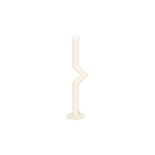 Stehleuchte Déviation Simple by Axel Chay metall beige / H 120 cm - Exklusiv - Axel Chay - Beige - Glas, lackiertes Aluminium