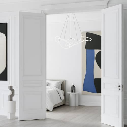 Table d\'appoint Big Foot Tall blanc / Ø 45  x H 51 cm - 101 COPENHAGEN - Blanc - Béton fibré