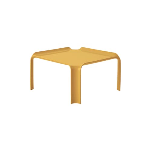 Table d\'appoint T877 jaune / Pierre Paulin, réédition 1968 - 50 x 50 cm - Gubi - Jaune miel - HiREK