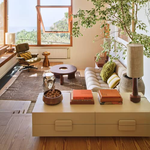 Tavolino Conversation legno marrone / Ø 85 x H 35 cm - HK LIVING - Albero di mango - Legno massello di mango