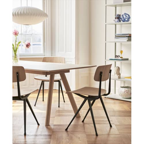 Tavolo con prolunga CPH 30 legno naturale / L 200 a 400 x L 90 cm - Rovere - Hay - Rovere / Base in Rovere - Impiallacciatura di rovere, Rovere massello