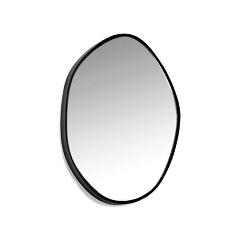 C Wall mirror metal black / 30 x 23 cm - Serax - 30 x 23 cm - Powder coated steel