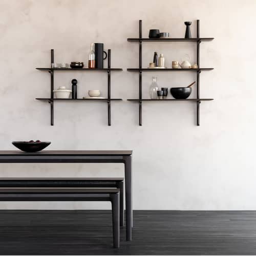 Étagère PI bois naturel / 2 étagères - Chêne massif / L 100 x H 91 cm - Ethnicraft - Chêne huilé - Chêne massif huilé