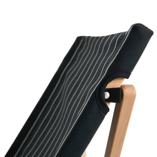 Klappsessel Outdoor Market textil holz schwarz / Jasper Morrison - Hay - Schwarz - FSC-zertifizierte Buche, Recyceltes Polyestergewebe