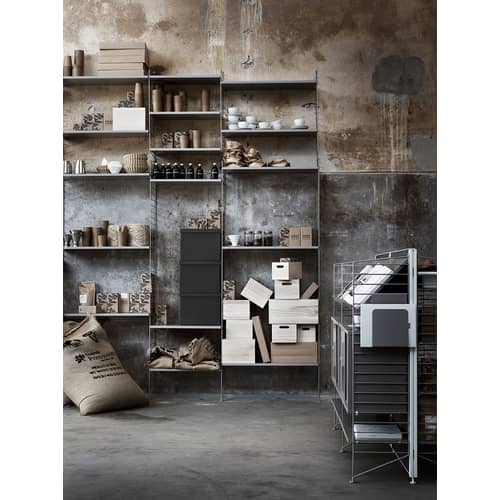 Magazine holder metal white for hanging/For String shelves - String Furniture - White - Lacquered metal