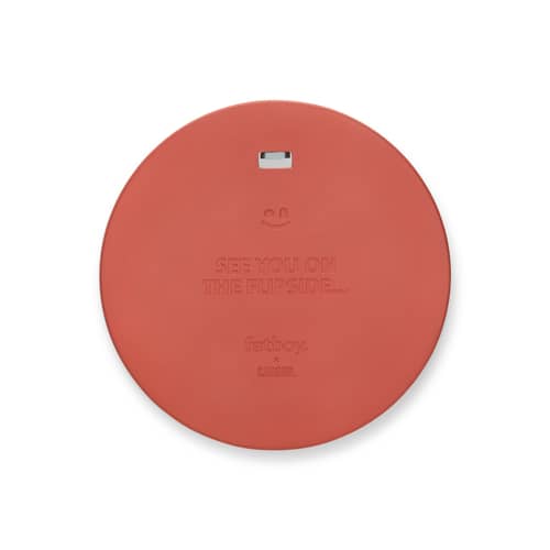 Miroir mural Mirage orange Halo / Verre coloré - Ø 60 cm - Fatboy - Argile rustique - Polyuréthane, Verre coloré